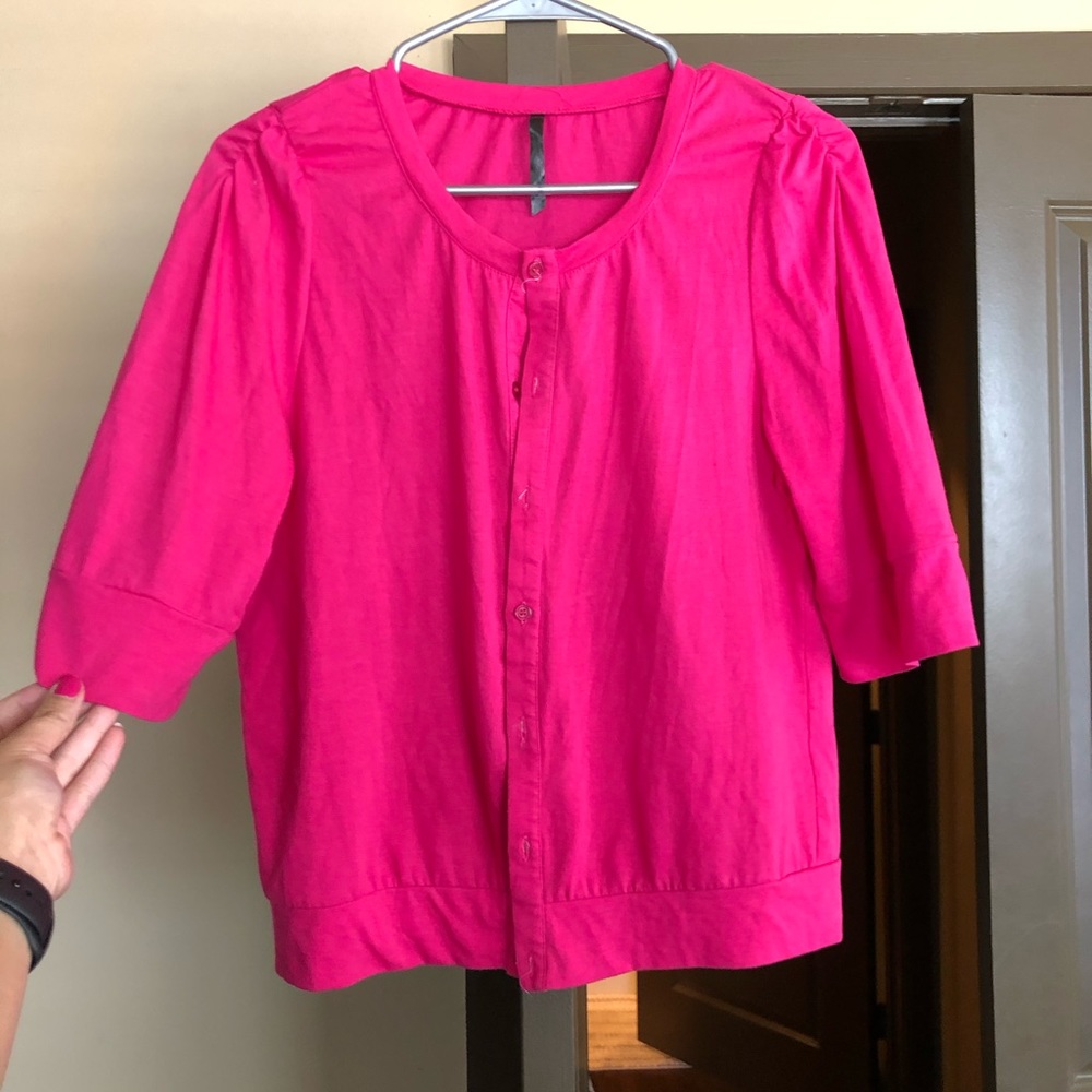 Bundle of 2 black & pink tshirt cardigan